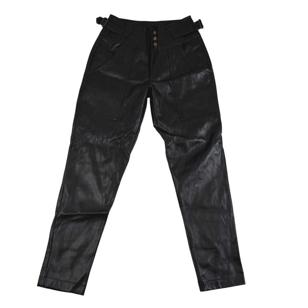 Young Fabulous & Broke Faux Leather Pants Womens XS Black Excellent High Rise